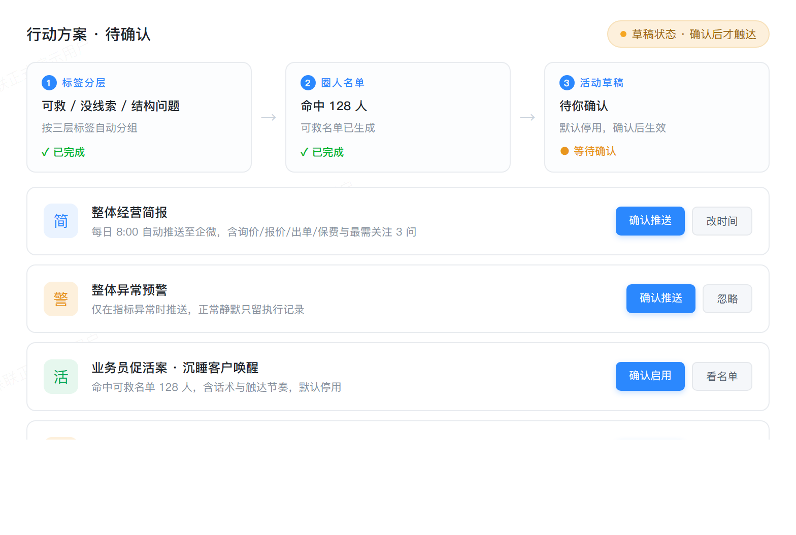 行动 · 直接落到人