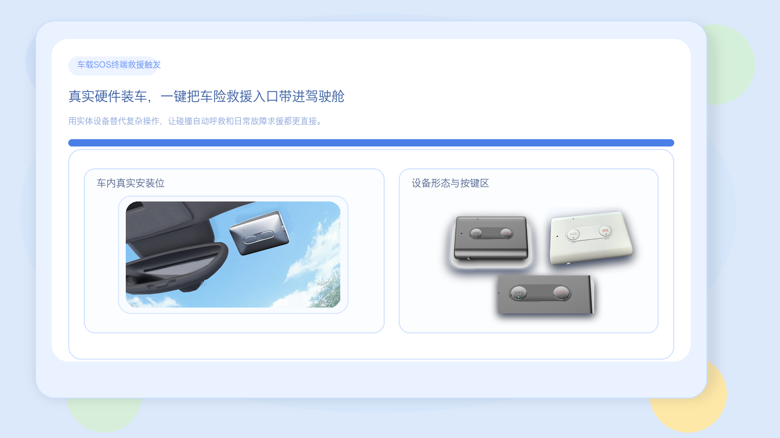 车载SOS终端救援触发